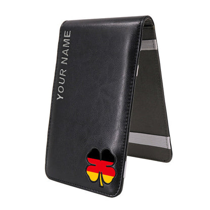 Custom Country Flag Clover Scorecard&Yardage Book Cover With Your Name - CraftsmanGolf