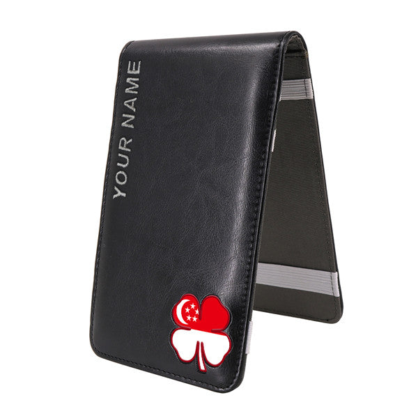 Custom Country Flag Clover Scorecard&Yardage Book Cover With Your Name - CraftsmanGolf