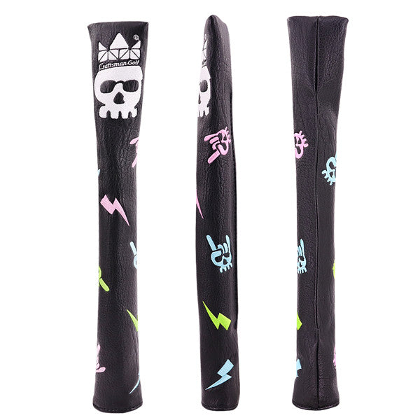 Hip-hop Skull Leather Alignment Stick Cover - CraftsmanGolf