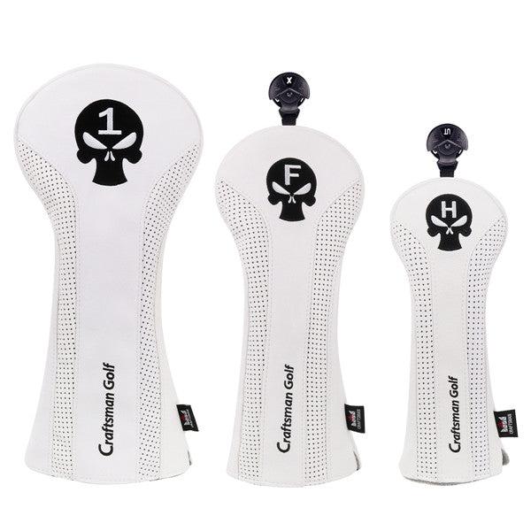 Skull Leather Golf Head Covers - CraftsmanGolf
