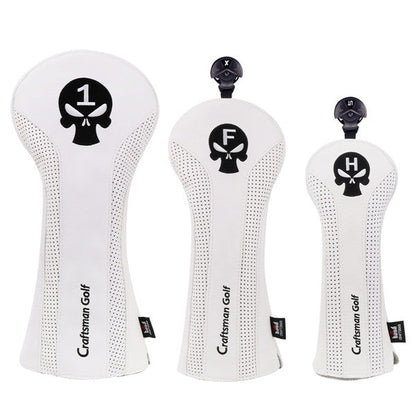 Skull Leather Golf Head Covers - CraftsmanGolf