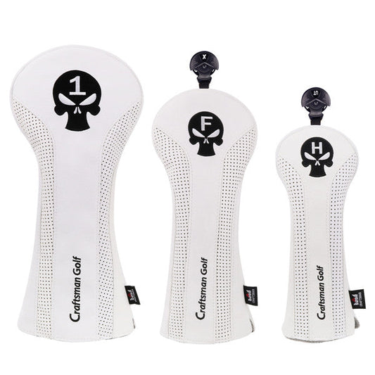 Skull Leather Golf Head Covers - CraftsmanGolf