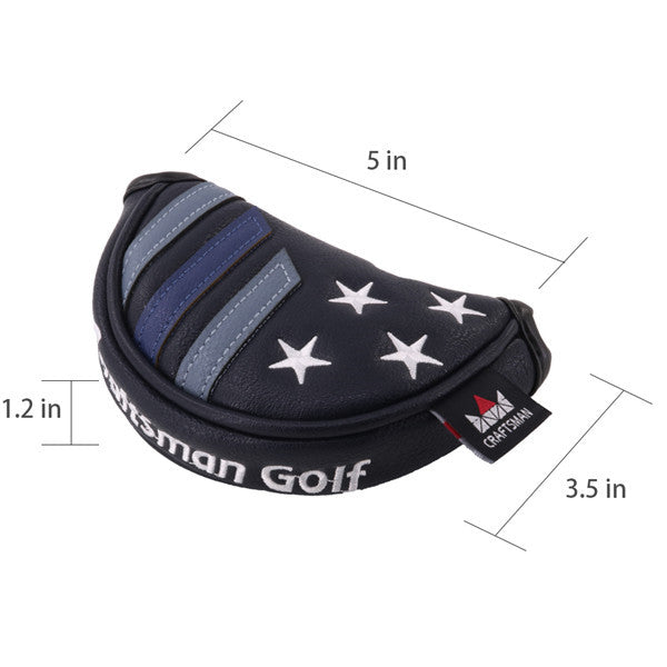Stars&Stripes Mid-mallet Putter Headcover (Dual Magnetic straps) - CraftsmanGolf