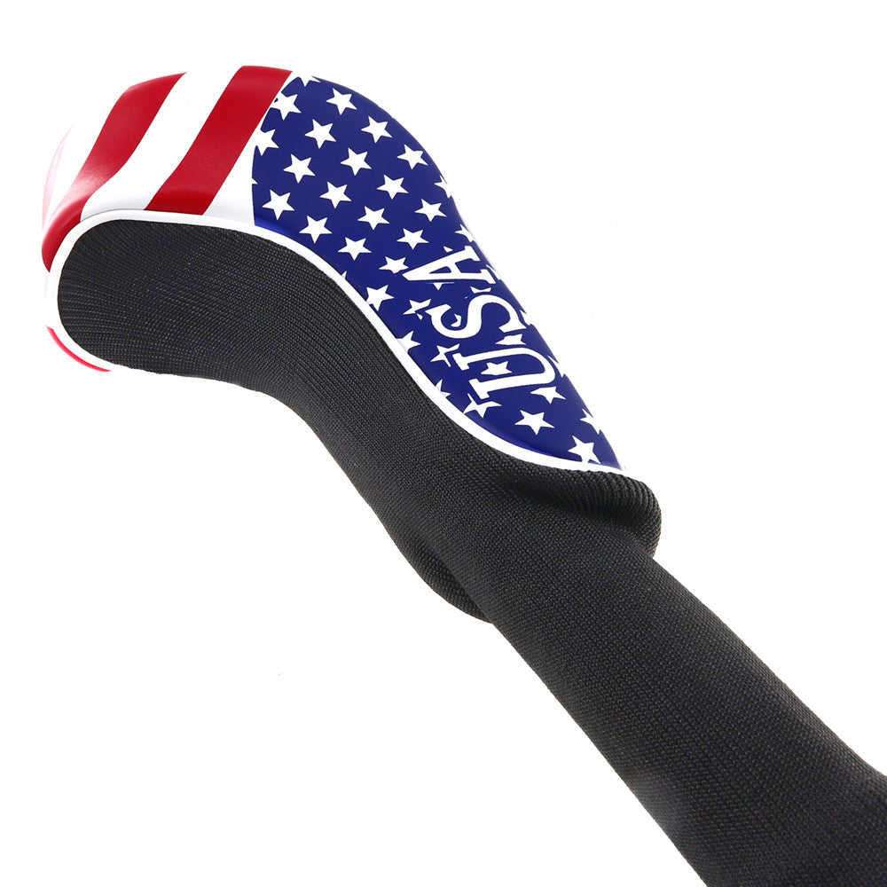 USA Flag Long Neck Sock Golf Head Cover - CraftsmanGolf
