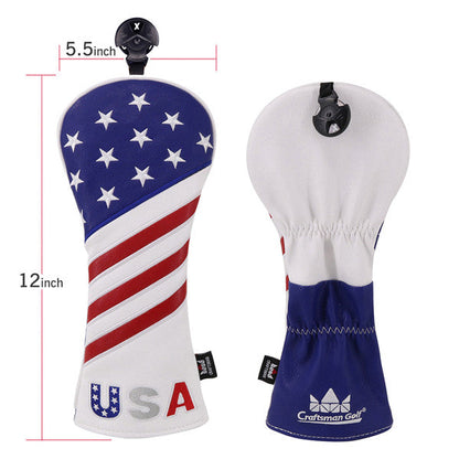 USA Red&Blue&White Golf Head Covers - CraftsmanGolf