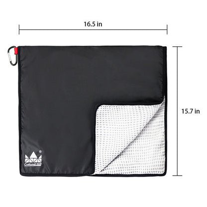 Waffle Rain Hood Golf Towel with Free Carabiner Clip(Skull or Bulldog logo) - CraftsmanGolf