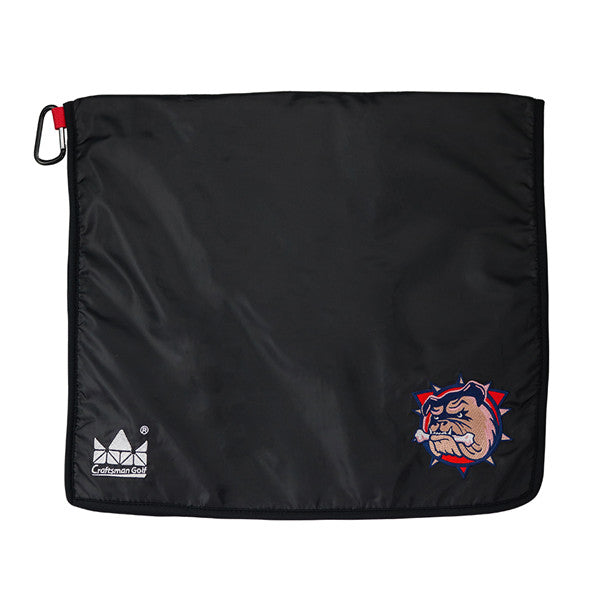 Waffle Rain Hood Golf Towel with Free Carabiner Clip(Skull or Bulldog logo) - CraftsmanGolf