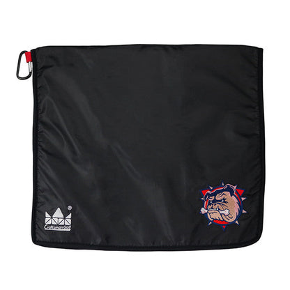 Waffle Rain Hood Golf Towel with Free Carabiner Clip(Skull or Bulldog logo) - CraftsmanGolf