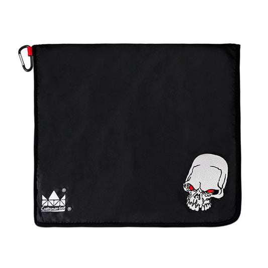 Waffle Rain Hood Golf Towel with Free Carabiner Clip(Skull or Bulldog logo) - CraftsmanGolf