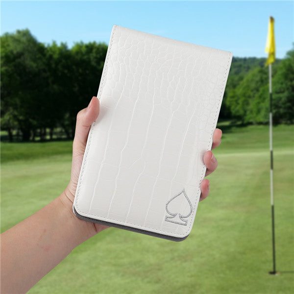 Crocodile Pattern Leather Scorecard & Yardage Book Holder - CraftsmanGolf