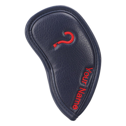 Custom Individual Leather Iron Headcover - CraftsmanGolf