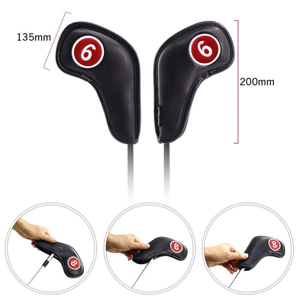 Magnetic Extended Version Leather Iron Cover Set, 11pcs - CraftsmanGolf