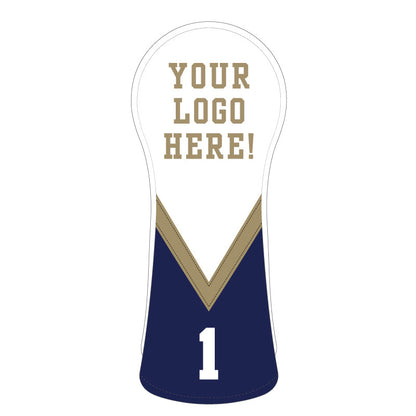 Personalized V Stripe Wood Headcovers With Your Logo - Craftsman Golf