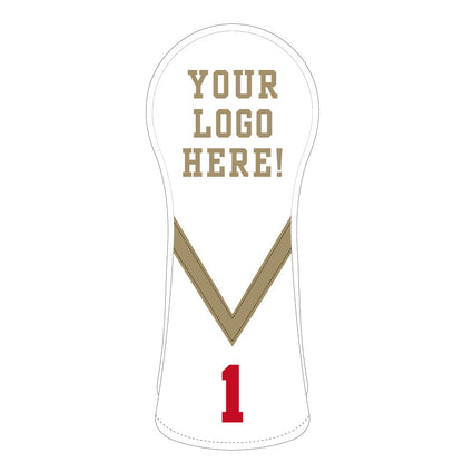 Personalized V Stripe Wood Headcovers With Your Logo - Craftsman Golf