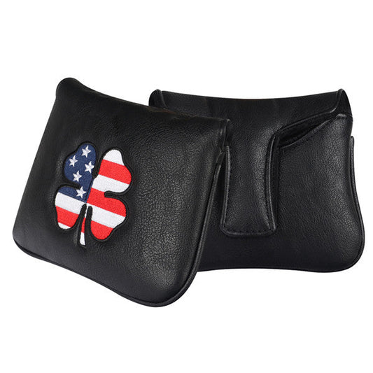 USA Flag Lucky Clover Square Mallet Putter Headcover - CraftsmanGolf