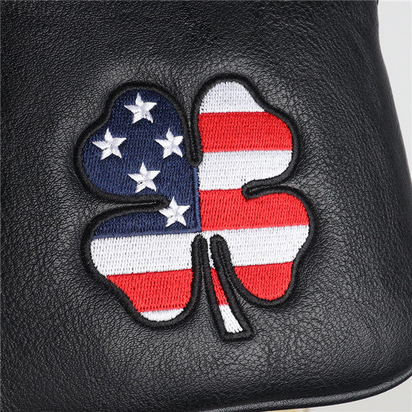 USA Flag Lucky Clover Square Mallet Putter Headcover - CraftsmanGolf
