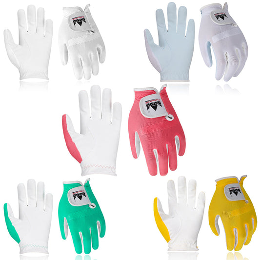 Junior Breathable Microfiber Synthetic Golf Gloves 1 Pair